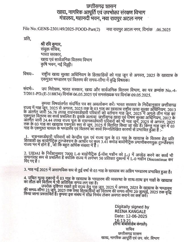 राशनकार्ड धारकों के लिए बड़ी खुशखबरी, 20 जुलाई तक मिलेगा तीन महीने का एकमुश्त राशन